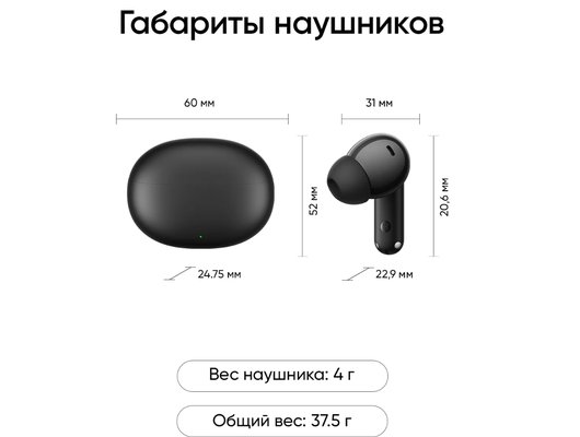 Гарнитуры TWS стерео Realme Buds Techlife Черный